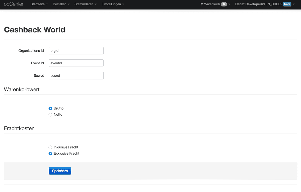 cashback world config