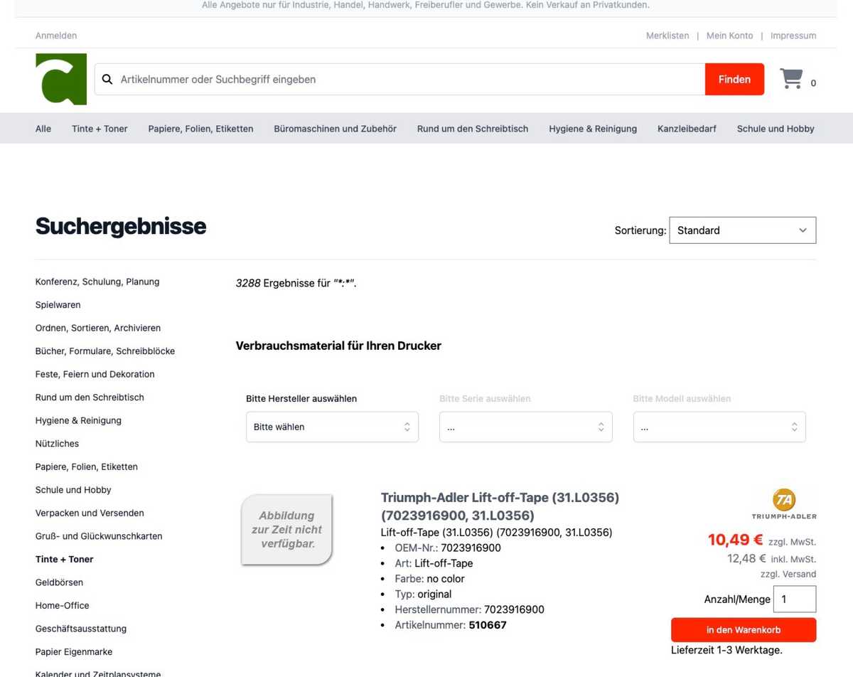 search supplies wizard
